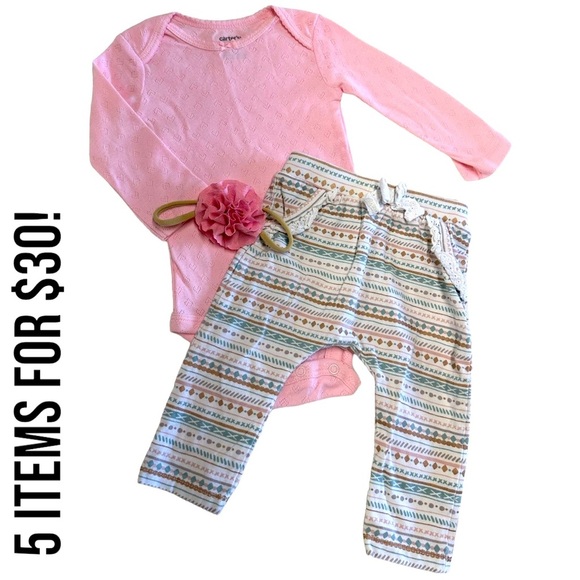 5/$30 Carter’s Baby Girl Matching Outfit Set 6m - Picture 5 of 9